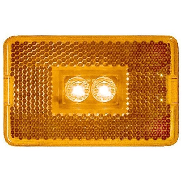 Peterson Manufacturing LIGHTSCLEARANCE AND TAIL RV LED Rectangular 313 Inch Length x 2 Inch Width Amber Lens Stud Mou V170A